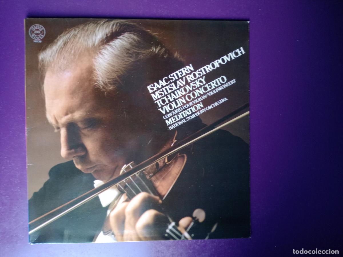 Discos de vinilo: Isaac Stern, Mstislav Rostropovich, Tchaikovsky - Violin Concerto / Meditation - LP CBS 1979 -