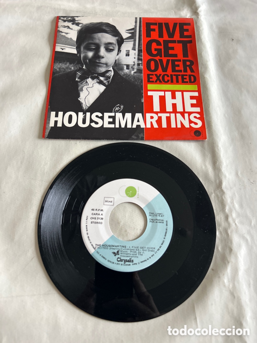 Discos de vinilo: Disco de binilo Single The House Martin.Five get over excited