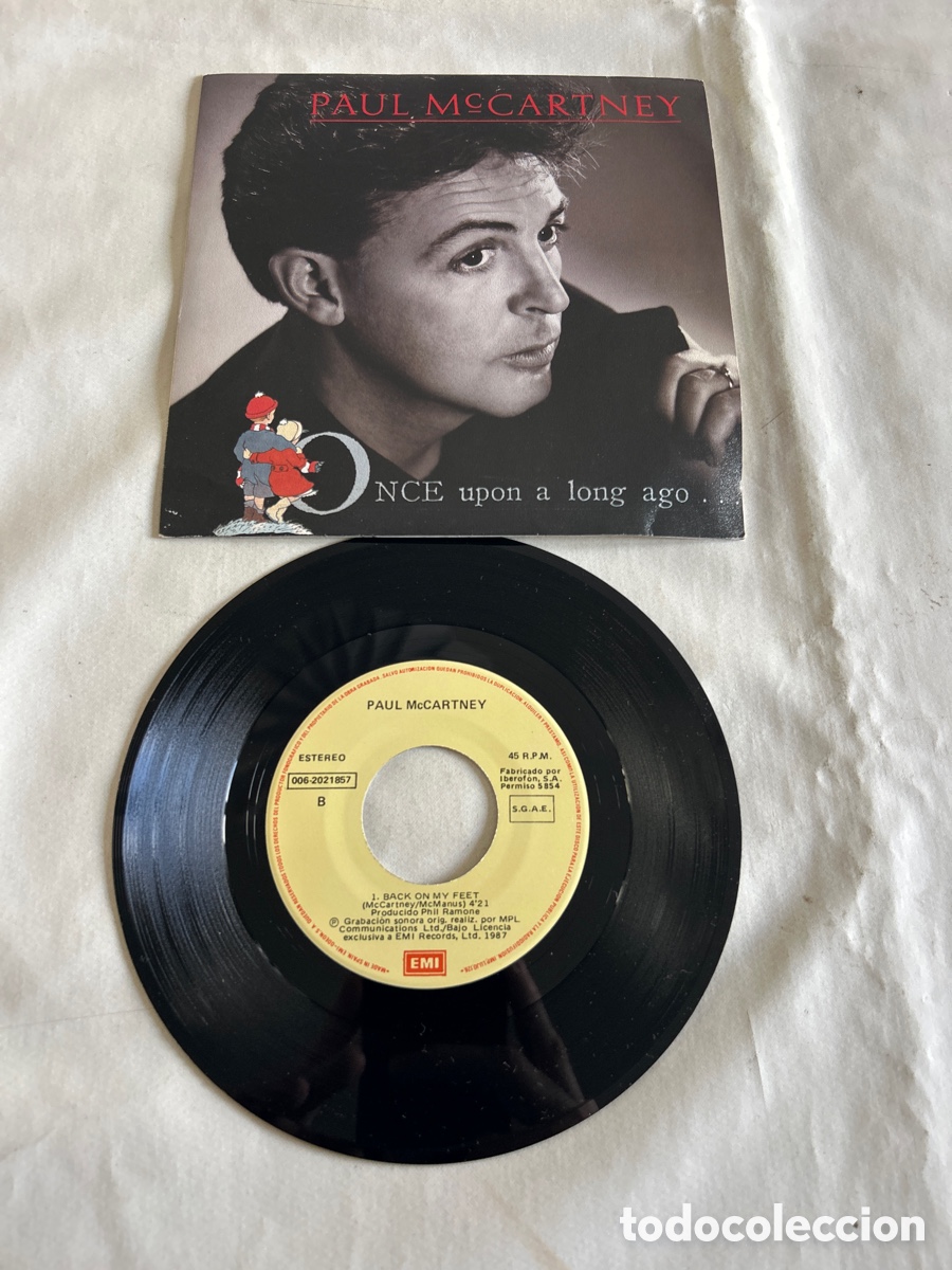 Discos de vinilo: Disco de vinilo Single Paul Mc Cartney.Once upon a long ago