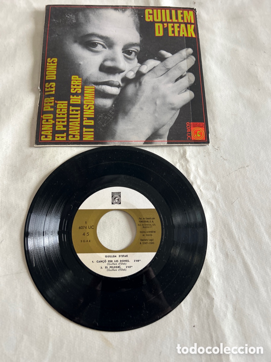 Discos de vinilo: Disco de vinilo Single Guillem D &lsquo;Efak - Foto 2
