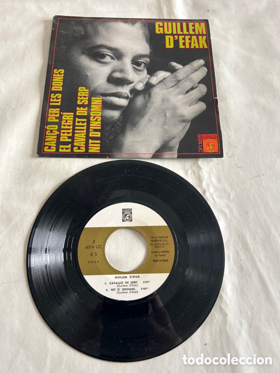 Discos de vinilo: Disco de vinilo Single Guillem D &lsquo;Efak - Foto 1