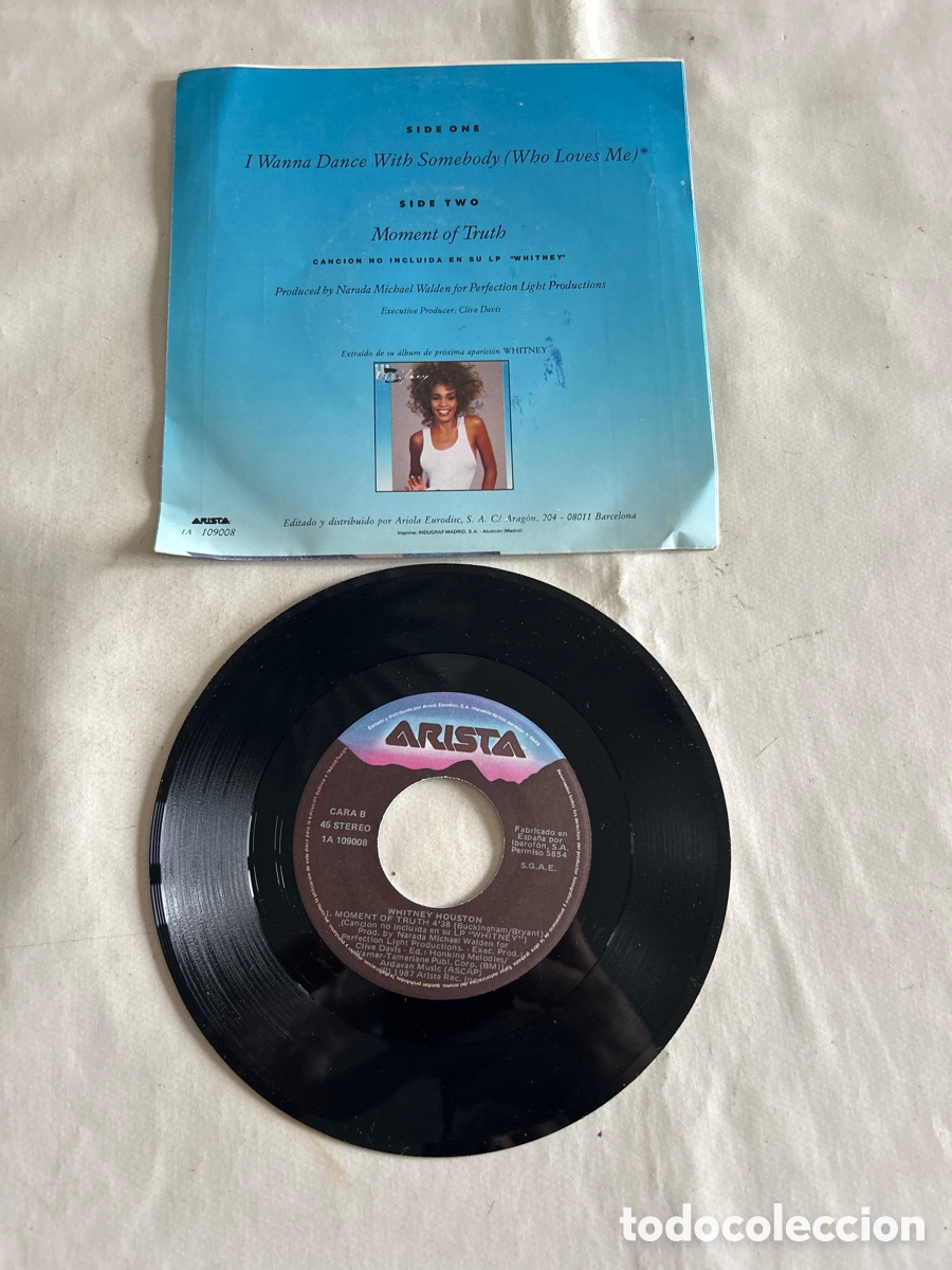 Discos de vinilo: Disco de vinilo Single Whitney Houston. Whitney - Foto 2