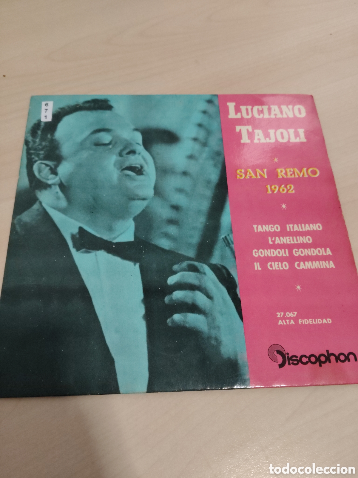 Discos de vinilo: MV671 Luciano tajoli san remo 1962 MINI VINILO
