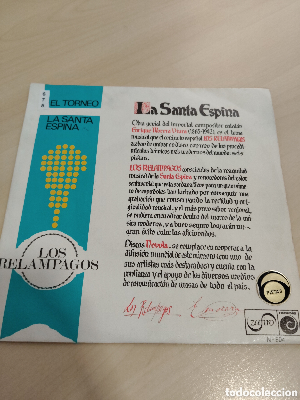 Discos de vinilo: MV675 la Santa espina lo rel&aacute;mpagos MINI VINILO