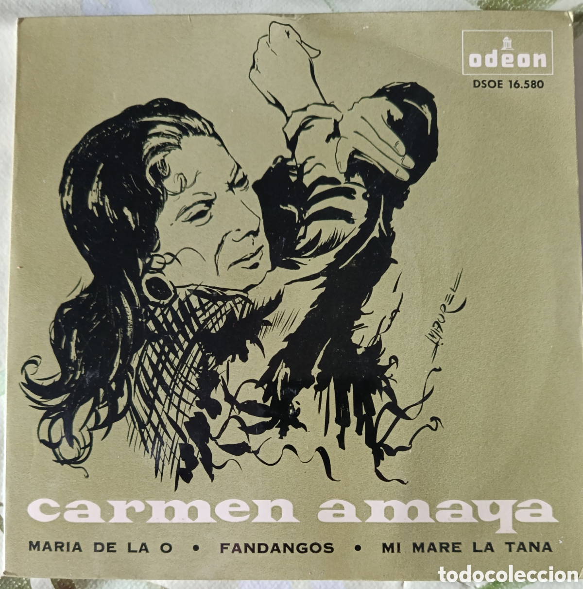Dischi in vinile: Carmen Amaya Ep sello Ode&oacute;n editado en Espa&ntilde;a.