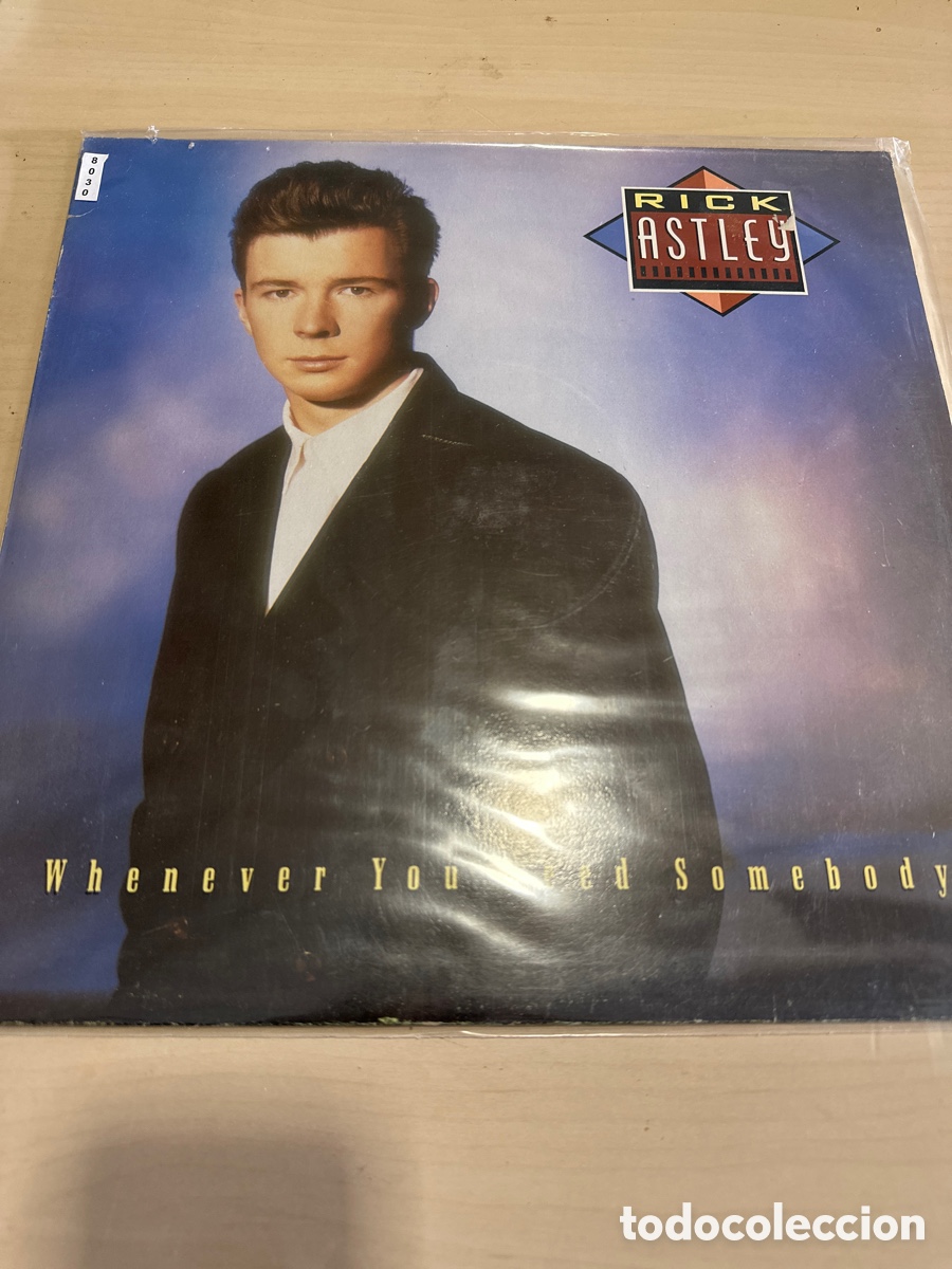 Discos de vinilo: VIN8030 rick astley whenever you need somebody segunda mano