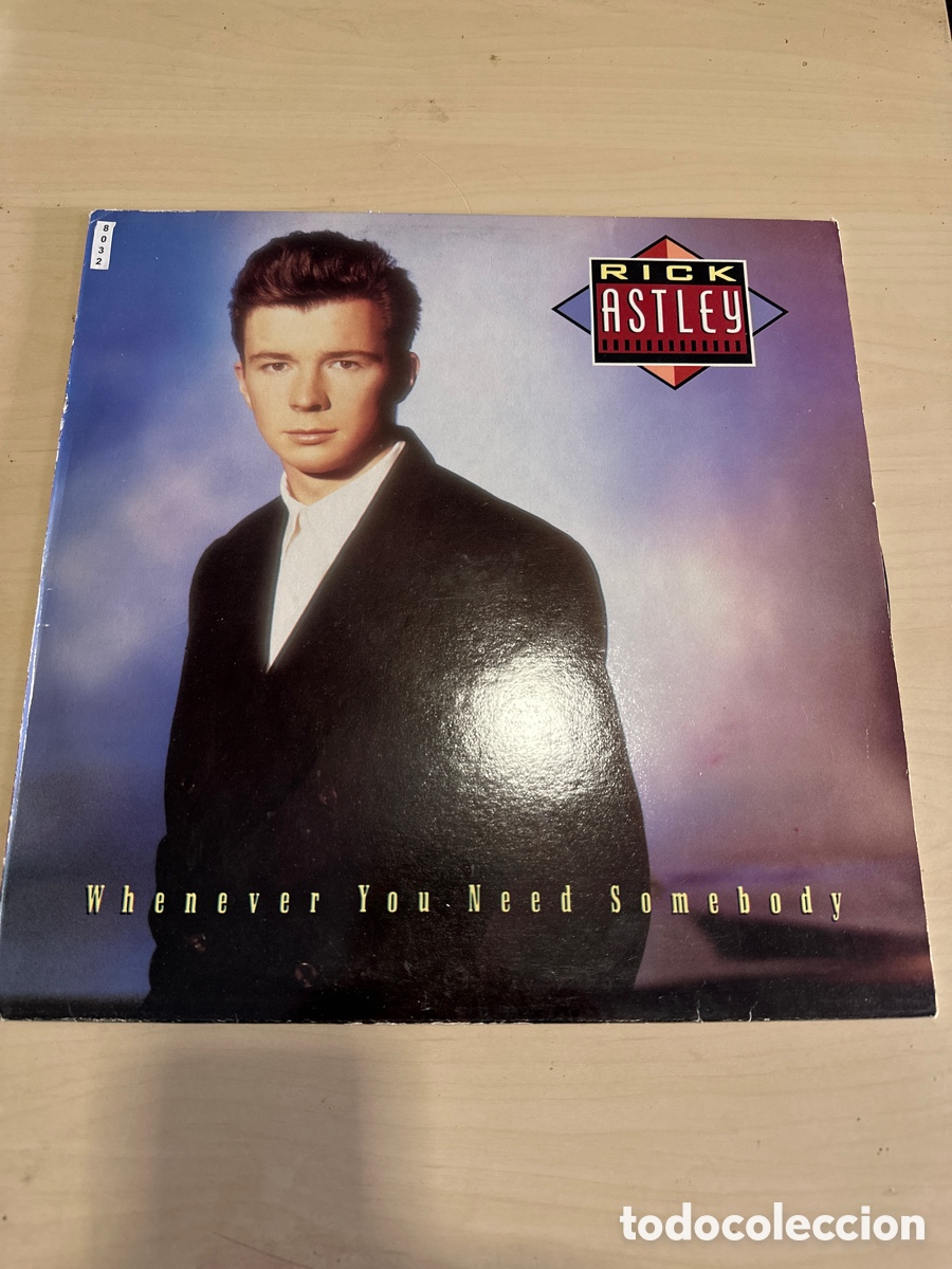 Discos de vinilo: VIN8032 rick astley whenever you need somebody segunda mano