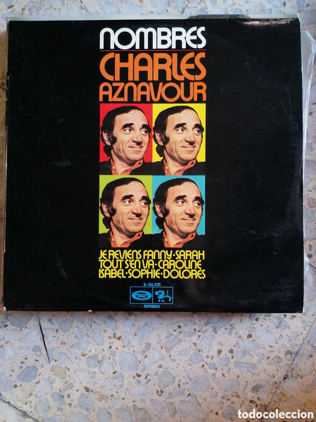 Discos de vinilo: LP CHARLES AZNAVOUR NOMBRES 1972 ESPA&Ntilde;A EX