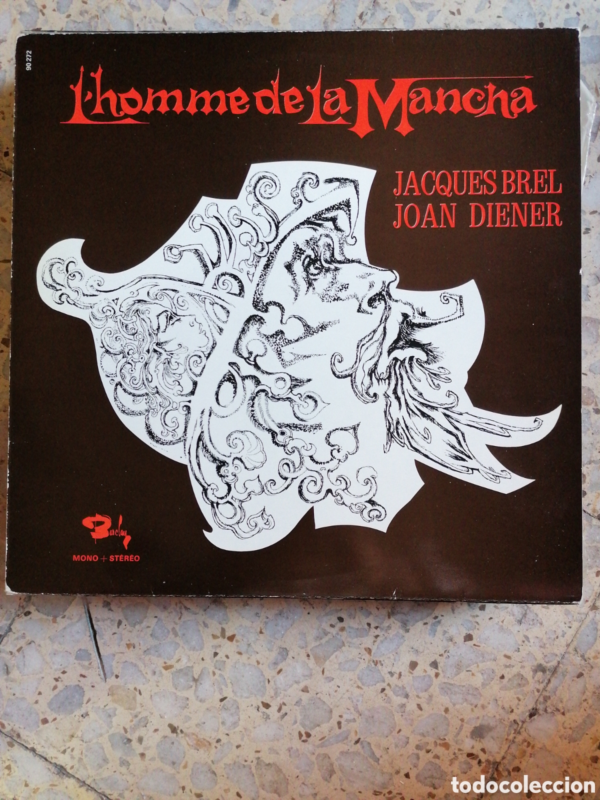 Discos de vinilo: LP JACQUES BREL JOAN DIENER L&acute;HOMME DE LA MANCHA 1968 FRANCIA EX