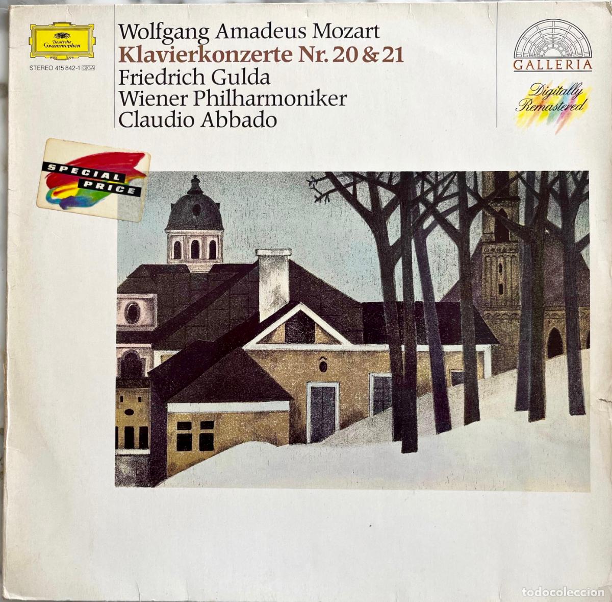 Dischi in vinile: MOZART. KLAVIERKONZERTE N&ordm; 20 & 21. FRIEDRICH GULDA. C. ABADO. LP HOLANDA-WEST GERMANY.