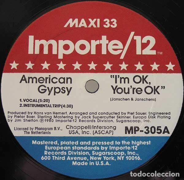 Disques de vinyle: American Gypsy &ndash; I'm OK, You're OK (Vinyl, Importe/12 MP-305)