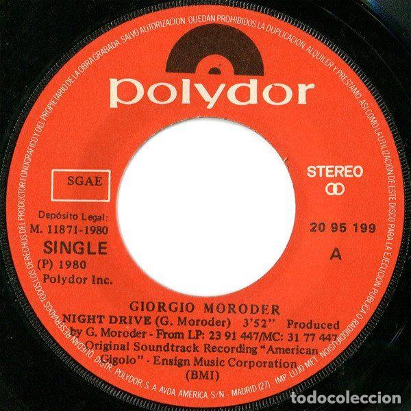 Discos de vinilo: Giorgio Moroder &ndash; Night Drive (Vinyl, Polydor 20 95 199) - Foto 3