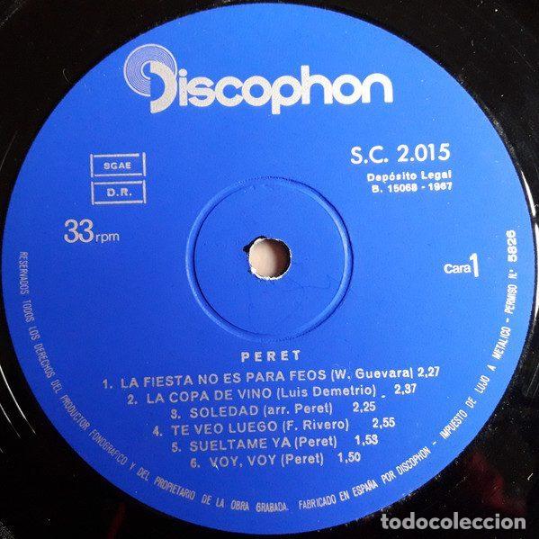 Discos de vinilo: Peret &ndash; Peret (Vinyl, Discophon S.C. 2.015) - Foto 3