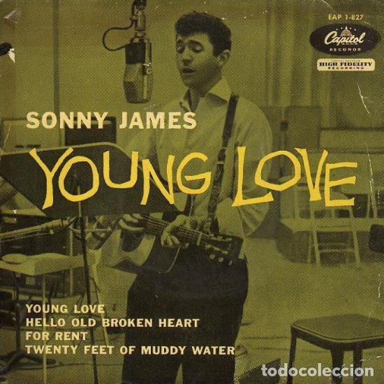 Discos de vinilo: Sonny James &ndash; Young Love (Vinyl, Capitol Records EAP 1-827)