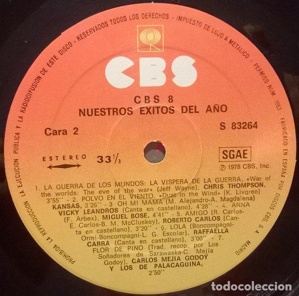 Discos de vinilo: Various &ndash; CBS 8 - Nuestros Exitos Del A&ntilde;o (Vinyl, CBS S 83264) - Foto 4