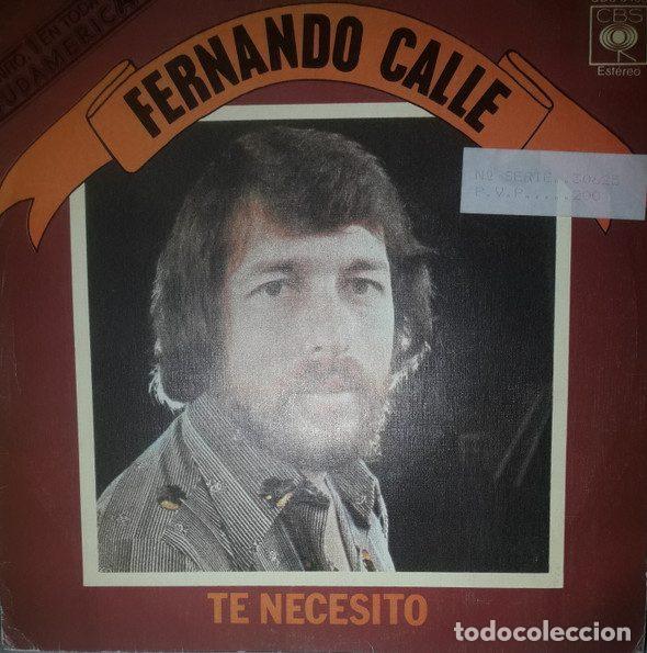 Disques de vinyle: Fernando Calle &ndash; Te Necesito (Vinyl, CBS CBS 5493)