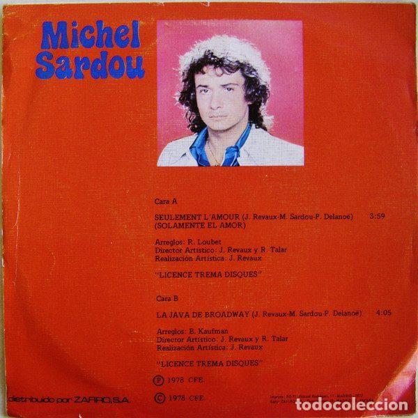 Discos de vinilo: Michel Sardou &ndash; Seulement Lamour / La Java De Broadway (Vinyl, CFE P-30616) - Foto 2