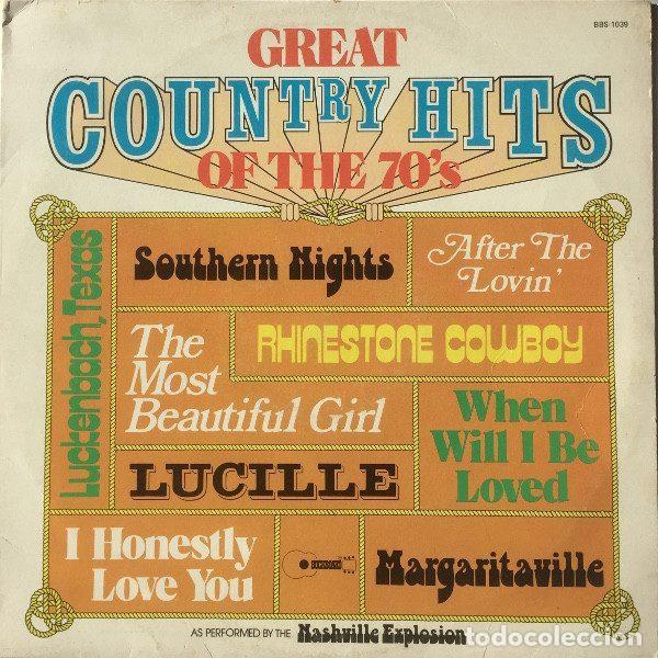 Discos de vinilo: The Nashville Explosion &ndash; Great Country Hits Of The 70's (Vinyl, Buckboard Records BBS 1039)