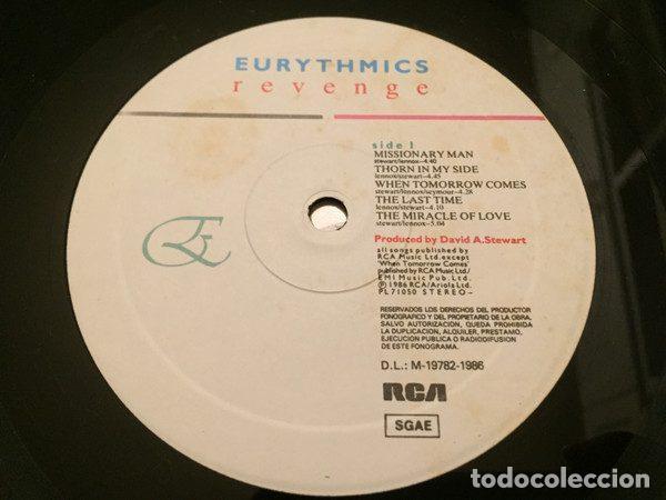 Discos de vinilo: Eurythmics &ndash; Revenge (Vinyl, RCA PL-71050) - Foto 3
