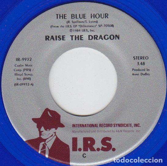 Vinyl records: Raise The Dragon &ndash; The Blue Hour / Hold On (I'm Coming) (Vinyl, I.R.S. Records IR-9932)