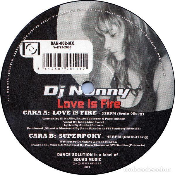 Discos de vinilo: DJ Nanny &ndash; Love Is Fire (Vinyl, Dance Solution DAN-002-MX) - Foto 4