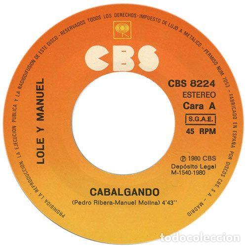 Discos de vinilo: Lole Y Manuel &ndash; Cabalgando (Vinyl, CBS CBS 8224) - Foto 3