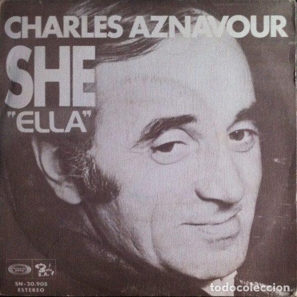 Disques de vinyle: Charles Aznavour &ndash; She &rdquo;Ella&rdquo; (Vinyl, Barclay SN-20.905)