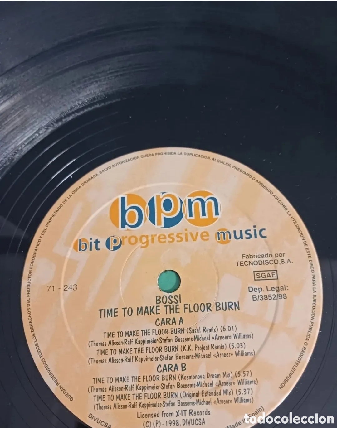 Discos de vinilo: Vinilo Bossi / Time To Make The Floor Burn - Foto 1