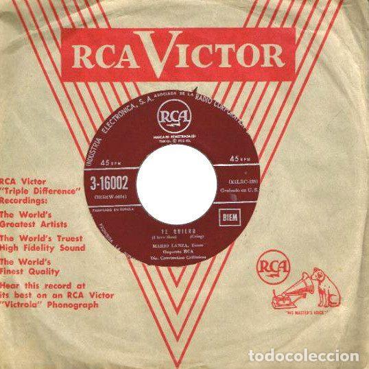 Vinyl records: Mario Lanza &ndash; Porque / Te Quiero (Vinyl, RCA 3-16002)