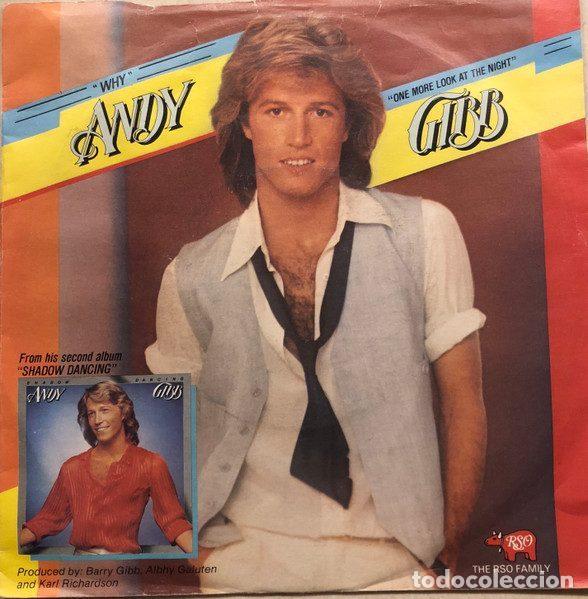 Discos de vinil: Andy Gibb &ndash; Why / One More Look At The Night (Vinyl, RSO RSO 22)