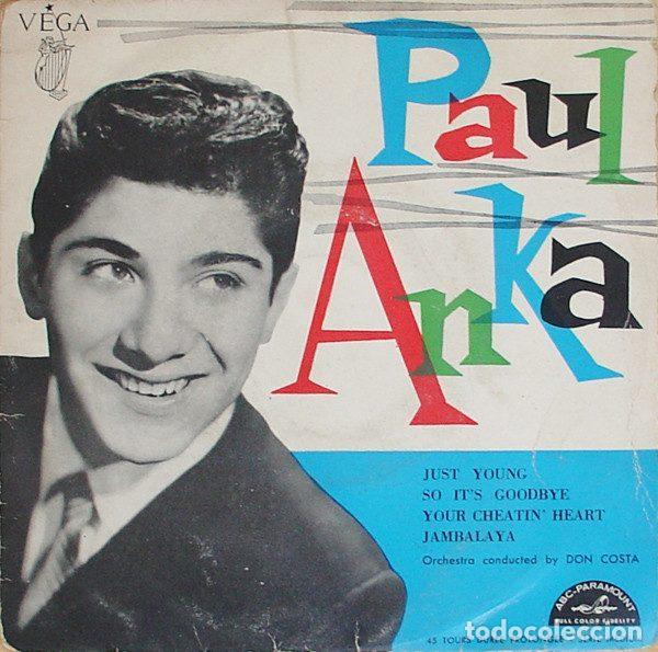 Discos de vinilo: Paul Anka &ndash; Just Young (Vinyl, ABC-Paramount ABC 45.90.842)