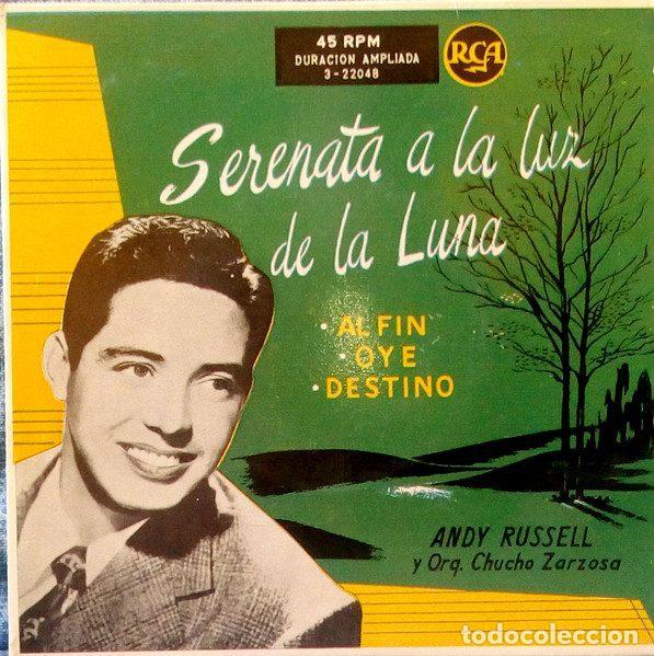 Discos de vinilo: Andy Russell y Orq. Chucho Zarzosa &ndash; Serenata A La Luz De La Luna (Vinyl, RCA 3-22048)