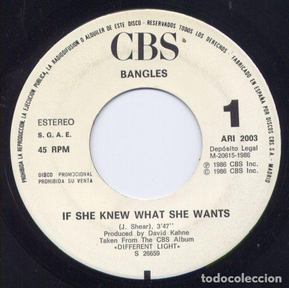 Disques de vinyle: Bangles &ndash; If She Knew What She Wants (Vinyl, CBS ARI 2003)