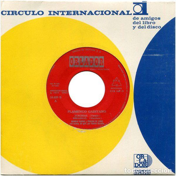 Discos de vinilo: Manolo Vargas Y Peric&oacute;n De C&aacute;diz Con Acompa&ntilde;amiento De Guitarra Por Andres Heredia &ndash; Flamenco...