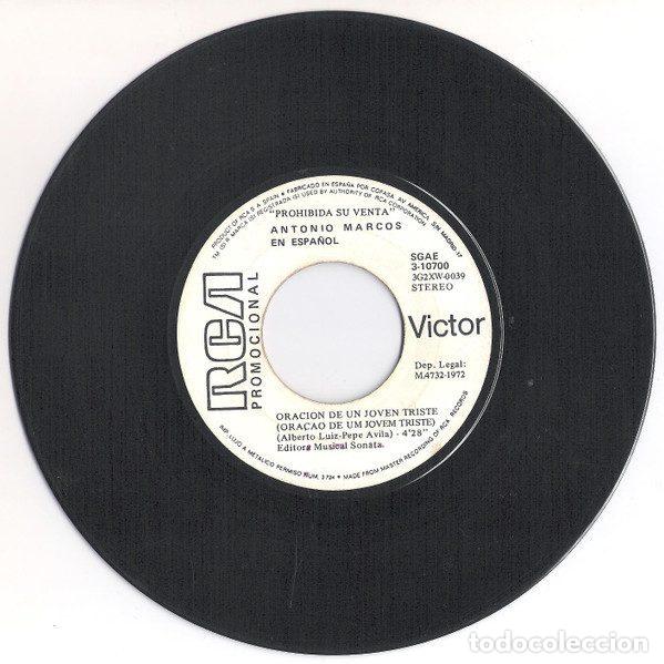Discos de vinil: Antonio Marcos &ndash; Oracion De Un Joven Triste (Vinyl, RCA Victor 3-10700)