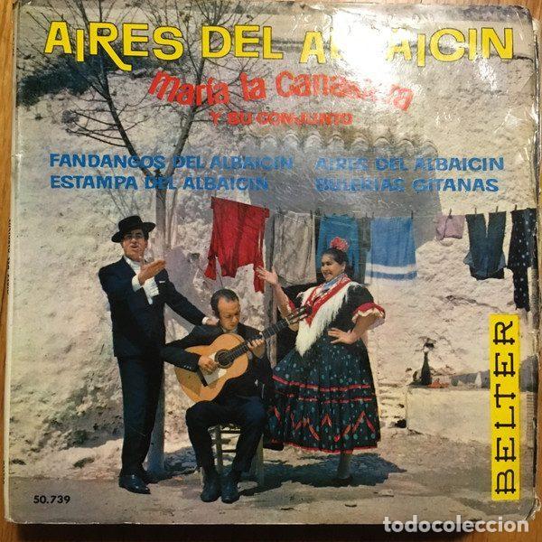 Discos de vinilo: Mar&iacute;a &rdquo;La Canastera&rdquo; Y Su Conjunto &ndash; Aires de Albaicin (Vinyl, Belter 50.739)