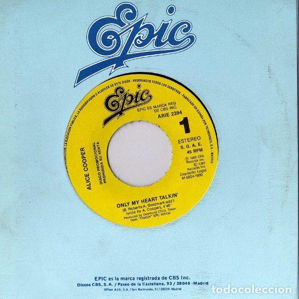 Discos de vinil: Alice Cooper &ndash; Only My Heart Talkin' (Vinyl, Epic ARIE 2394)