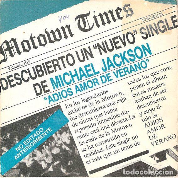 Vinyl records: Michael Jackson &ndash; Farewell My Summer Love = Adi&oacute;s Amor De Verano (Vinyl, Motown SPBO-60143)