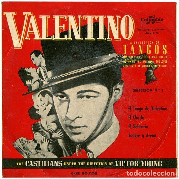 Discos de vinilo: The Castilians &ndash; Valentino (Selecci&oacute;n De Tangos N&ordm;1) (Vinyl, Columbia CGE 60.008)