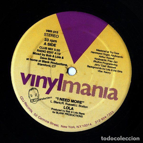 Discos de vinil: Lola &ndash; I Need More (Vinyl, Vinylmania VMR 015)