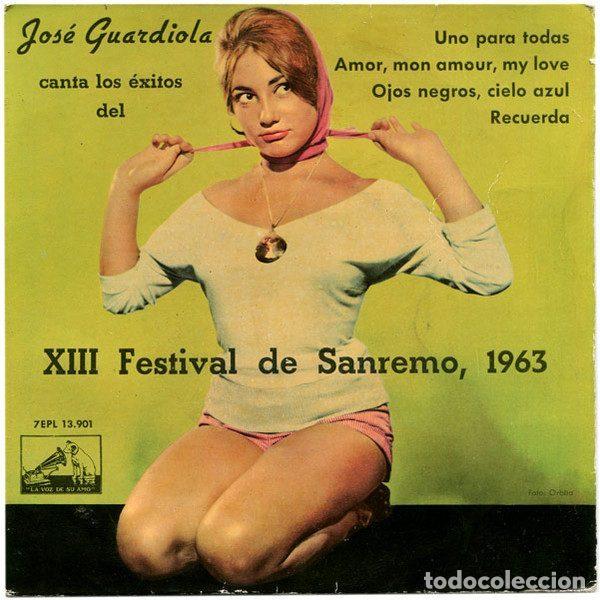 Discos de vinil: Jos&eacute; Guardiola &ndash; Canta Los Exitos Del XIII Festival De Sanremo, 1963 (Vinyl, La Voz De Su Amo...
