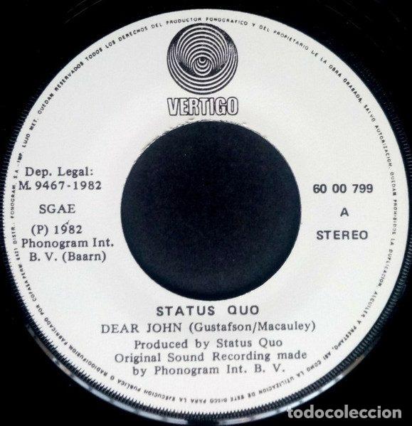 Discos de vinilo: Status Quo &ndash; Dear John = Querido John (Vinyl, Vertigo 6000 799) - Foto 3