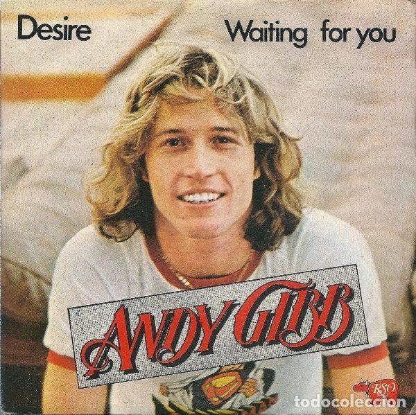 Discos de vinil: Andy Gibb &ndash; Desire / Waiting For You (Vinyl, RSO 2090 418)