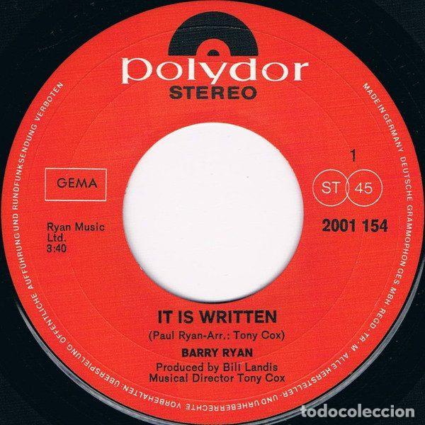 Discos de vinilo: Barry Ryan &ndash; It Is Written (Vinyl, Polydor 2001 154) - Foto 2