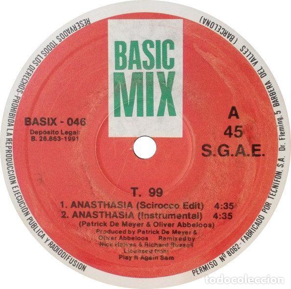 Discos de vinilo: T99 &ndash; Anasthasia (Rap Version Remix) (Vinyl, Basic Mix BASIX - 046) - Foto 3