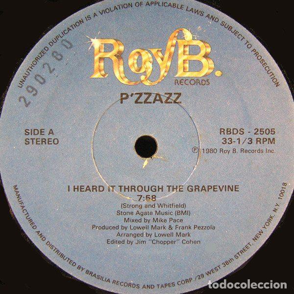 Discos de vinilo: P'zzazz &ndash; I Heard It Through The Grapevine / You Taught Me To Dance (Vinyl, Roy B. Records...