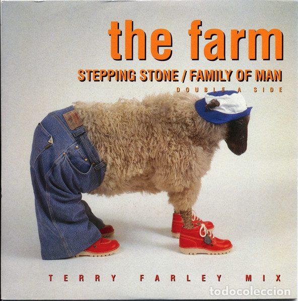 Discos de vinil: The Farm &ndash; Stepping Stone / Family Of Man (Terry Farley Mix) (Vinyl, Produce Records MILK 101.S)
