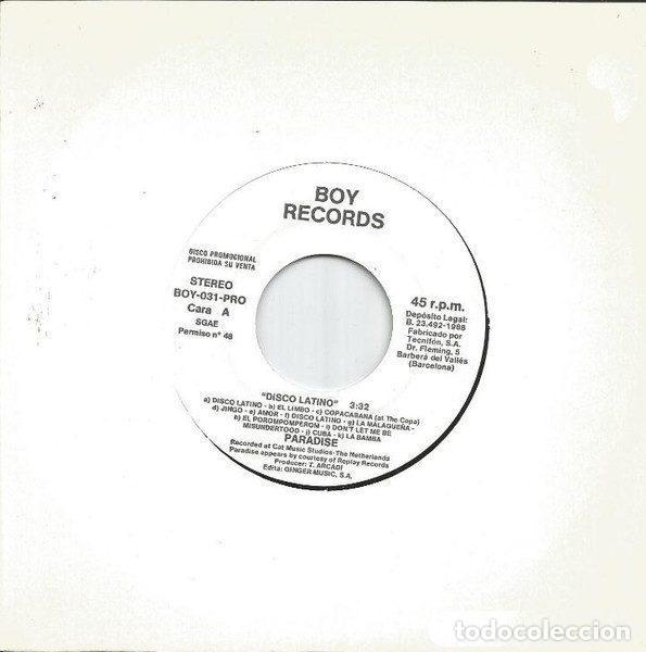 Dischi in vinile: Paradise &ndash; Disco Latino / The Lady Of Limbo (Vinyl, Boy Records BOY-031-PRO)