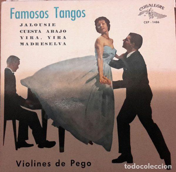 Discos de vinil: Orquesta Violines De Pego &ndash; Famosos Tangos (Vinyl, Cubalegre CEP- 1486)