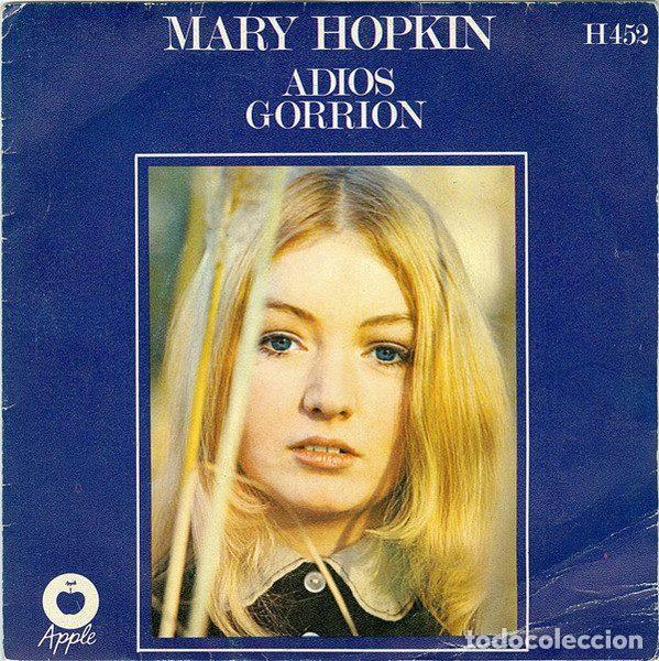 Discos de vinilo: Mary Hopkin &ndash; Adios / Gorrion (Vinyl, Apple Records H 452)